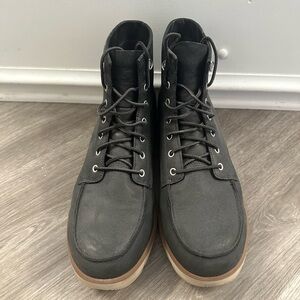 Men's Black High-Top Boots
